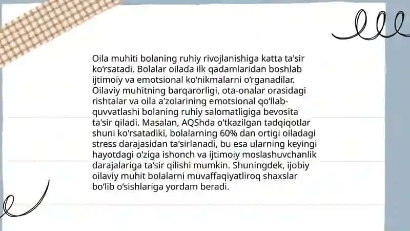 Oila oʻisixalogik muhitning bola tarbiyasiga boʻlgan tasiri 3