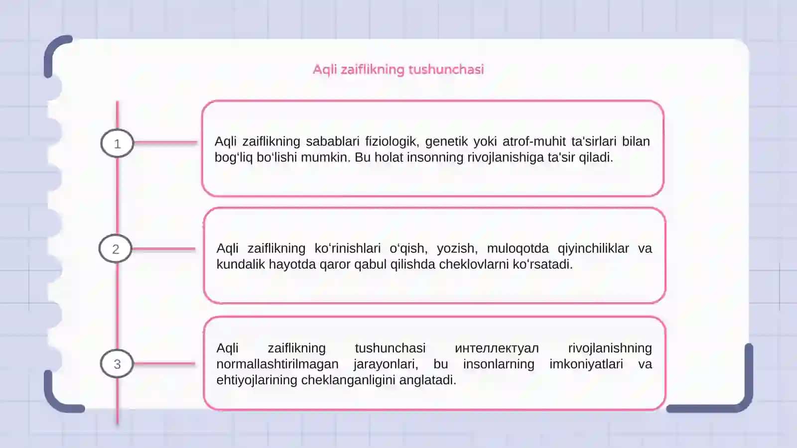 Aqli zaiflikning sabablari va koʻrinishlari 3