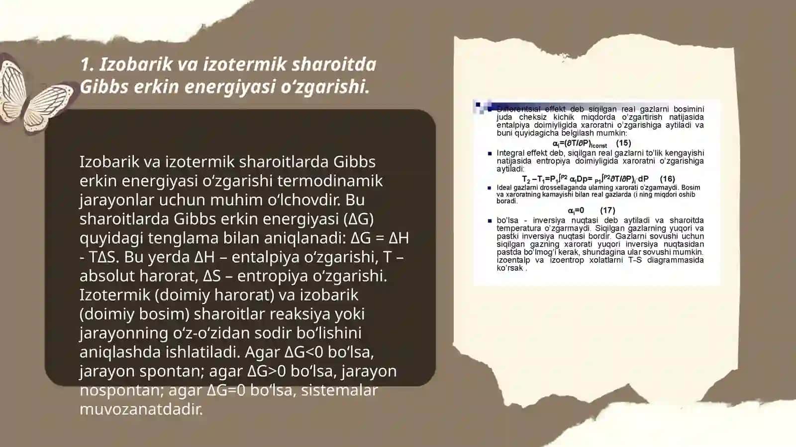 Izobarik va Izotermik Kimyoviy Reaksiyalar 3