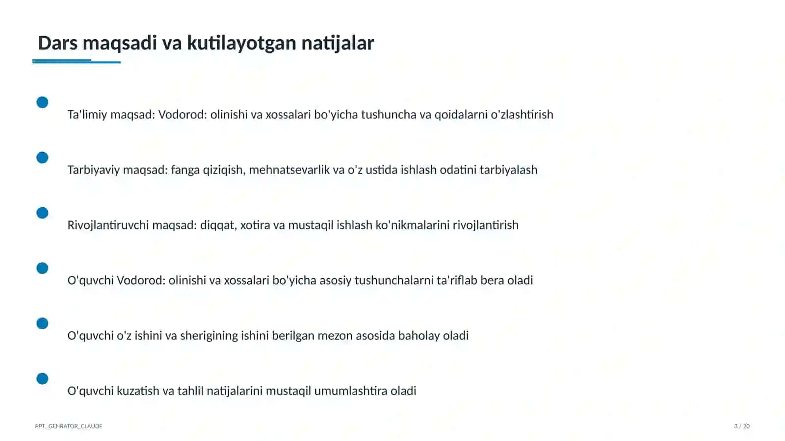 Vodorod: olinishi va xossalari (7-sinf) 3