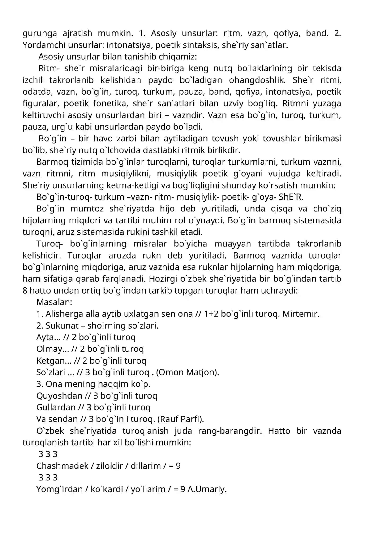 O`zbek poeziyasida she`r tuzilishi 3
