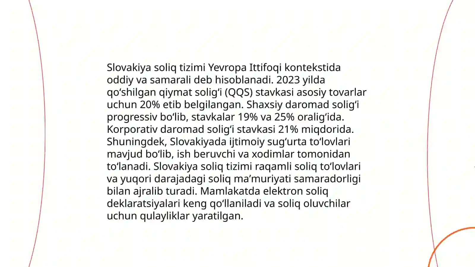 Slovakiya soliq tizimi va uning oʻziga xos xususiyatlari 3