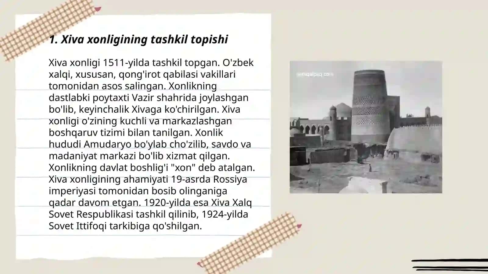 Xiva Xonligi Tarixi 3