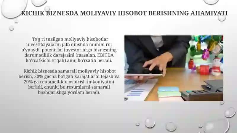 Kichik korxonalarda moliyaviy hisobot 3