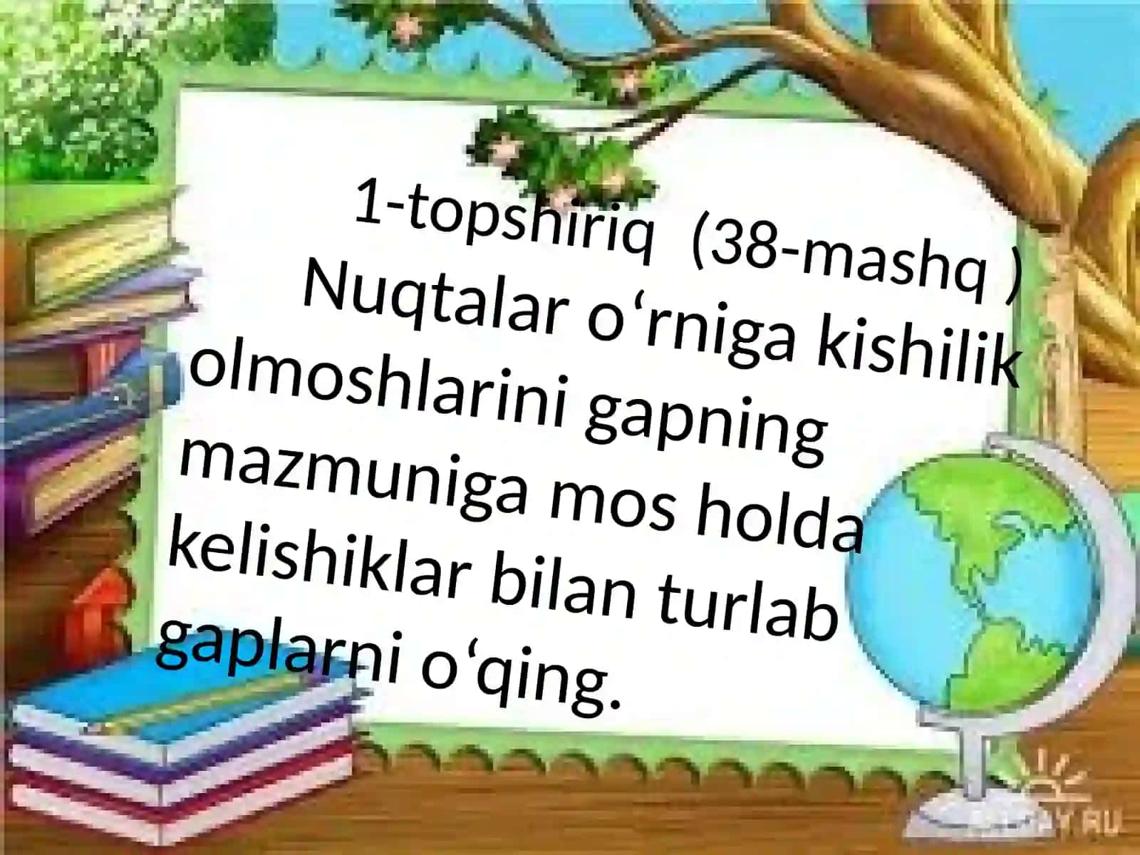 4-sinf Ona tili dars ishlanma. Kishilik olmoshlarining kelishik qo'shimchalari bilan qo'llanishi 3