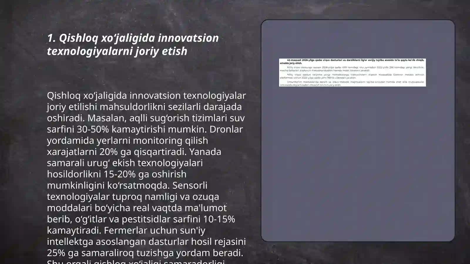 O‘zbekiston Respublikasi qishloq xo‘jaligini rivojlantirishning 2020-2030 yillarga mo‘ljallangan strategiyasi 3