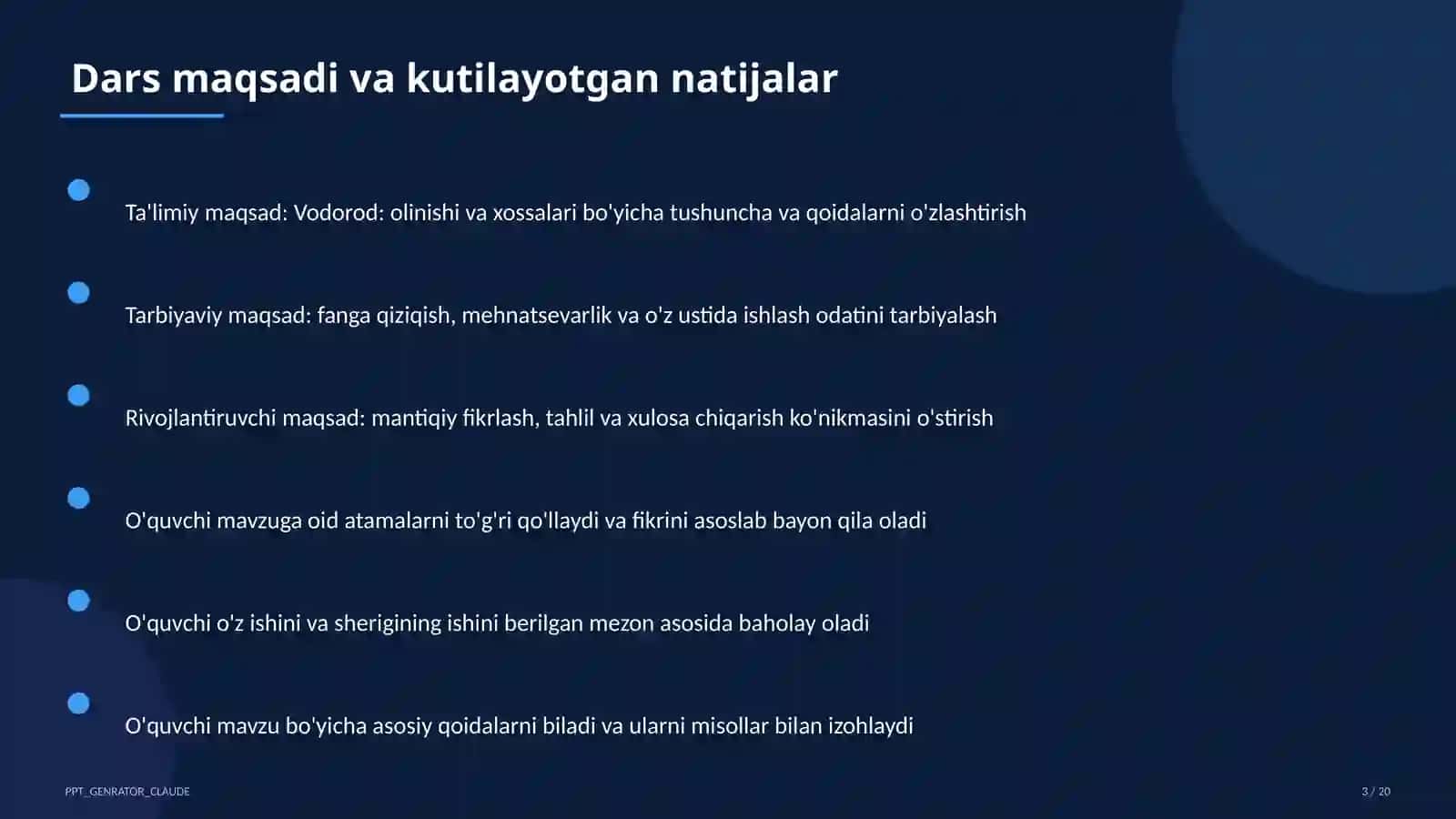 Vodorod: olinishi va xossalari (7-sinf) 3