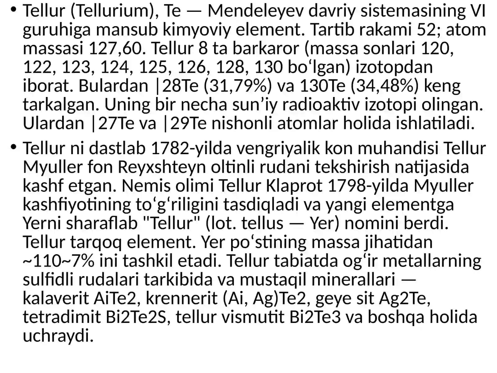 Selenitvatelluritkislotalar 3