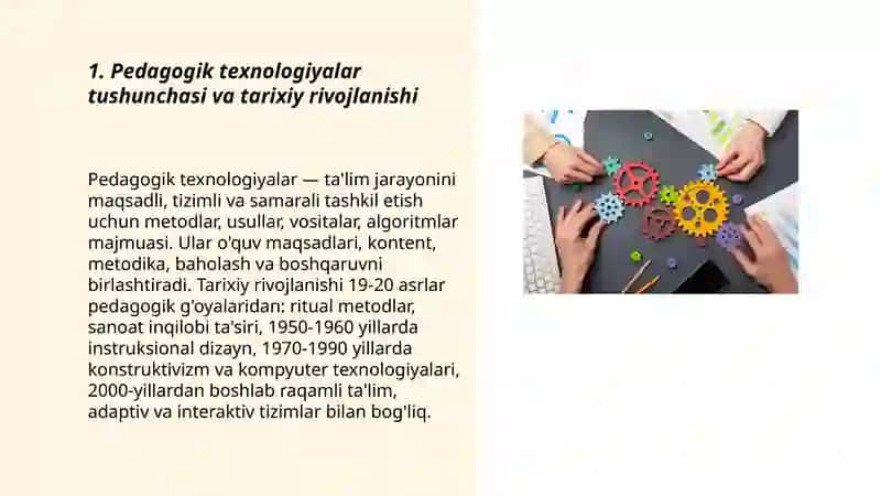 Pedagogik texnolo-giyalar va ularning didaktik asoslari 3