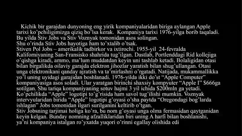 Apple kompaniyasi haqida 3