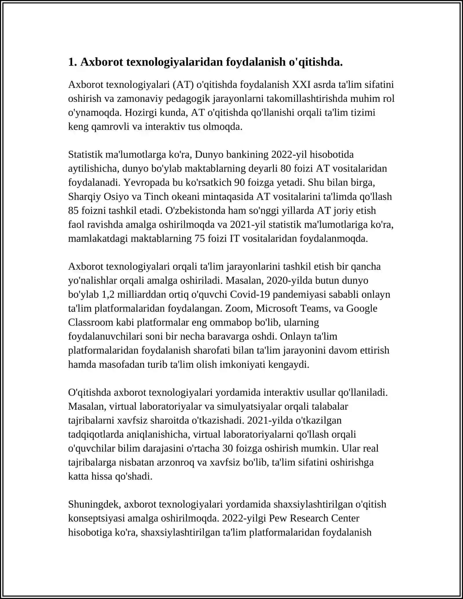 ONA TILI TA'LIMIDA QO'LLANILADIGAN INNOVATSION VA AXBORAT KOMMUNIKATSIYA TEXNOLOGIYALARI 3