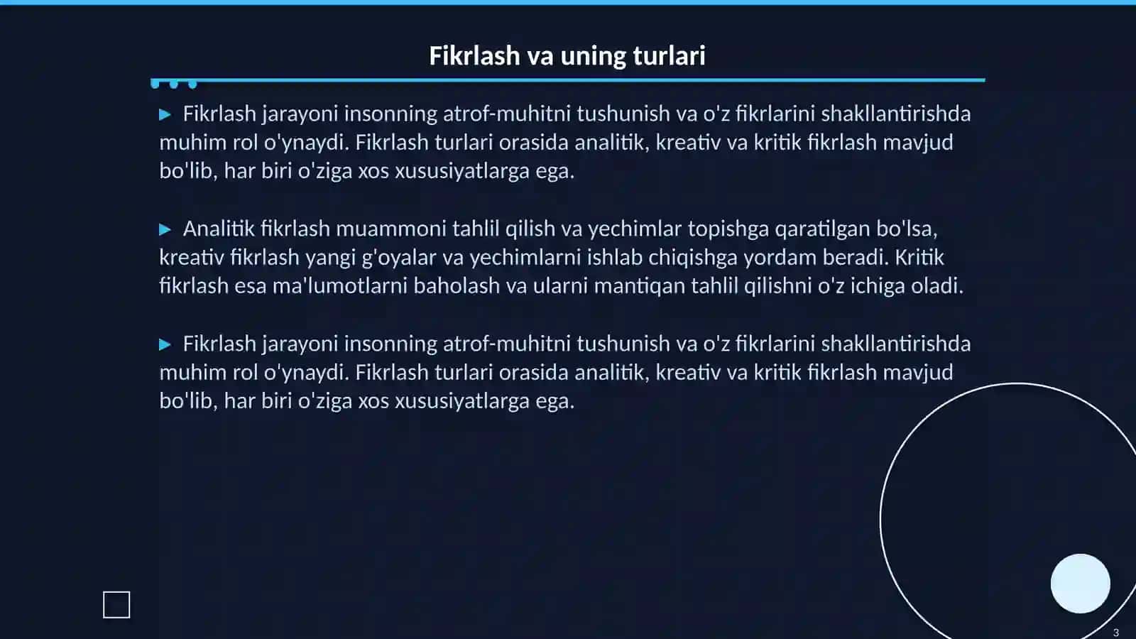 Ilmiy fikrlashni rivojlantirish 3