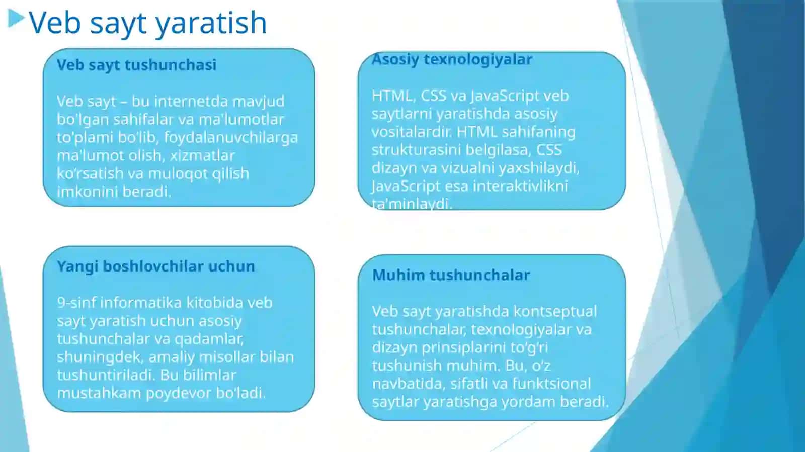 Veb-sayt yaratish 3