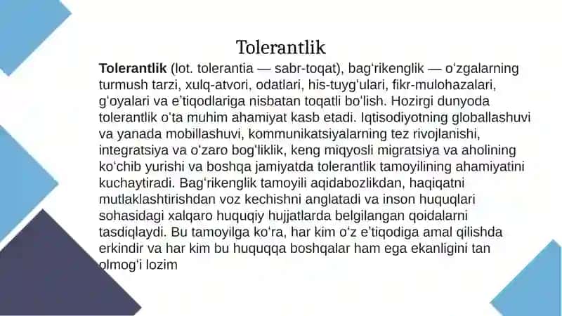 Tolerantlik Tushunchasi 3