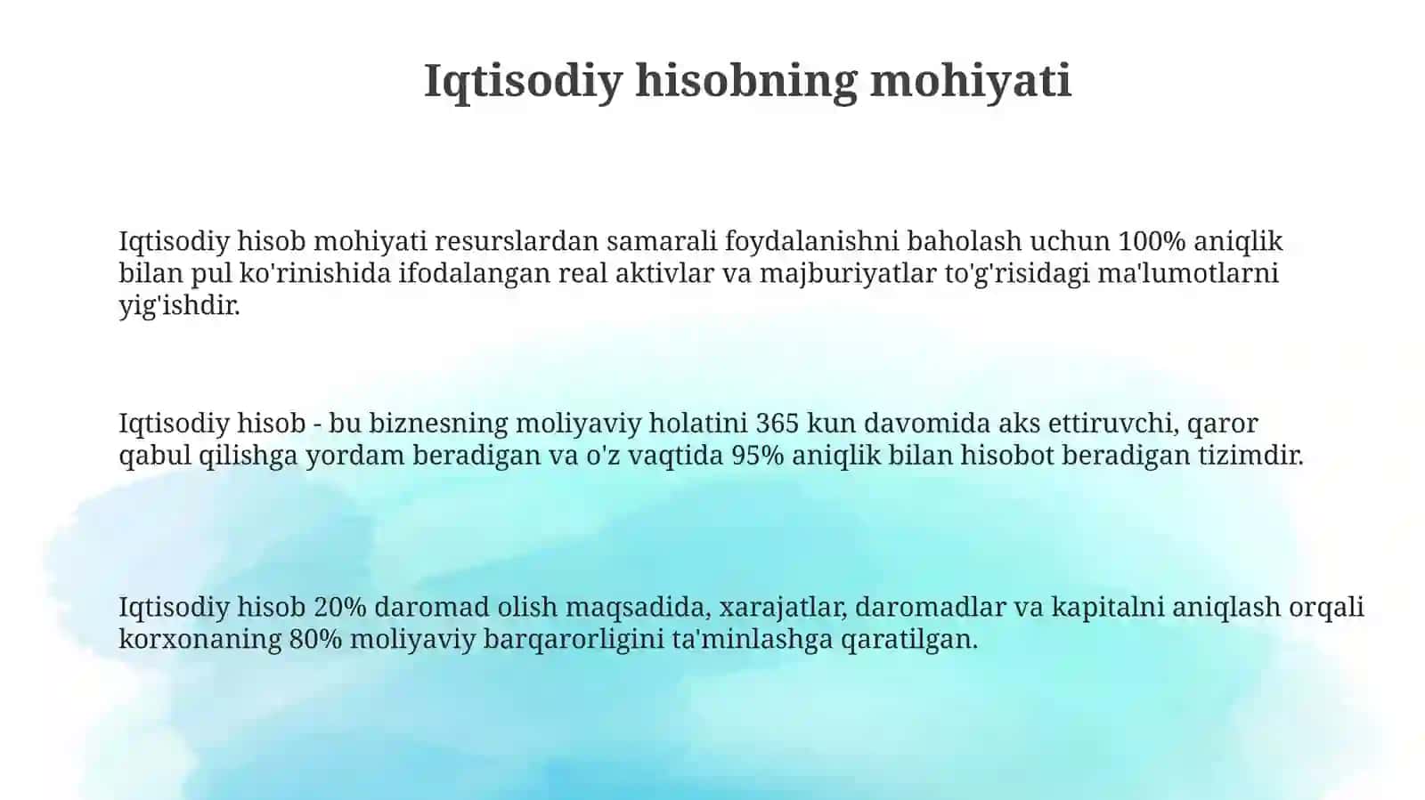 Xo'jalik xisobi to'g'risida tushuncha. Buxgalteriya hisobning rivojlanishi, tarixiy jixatlari 3