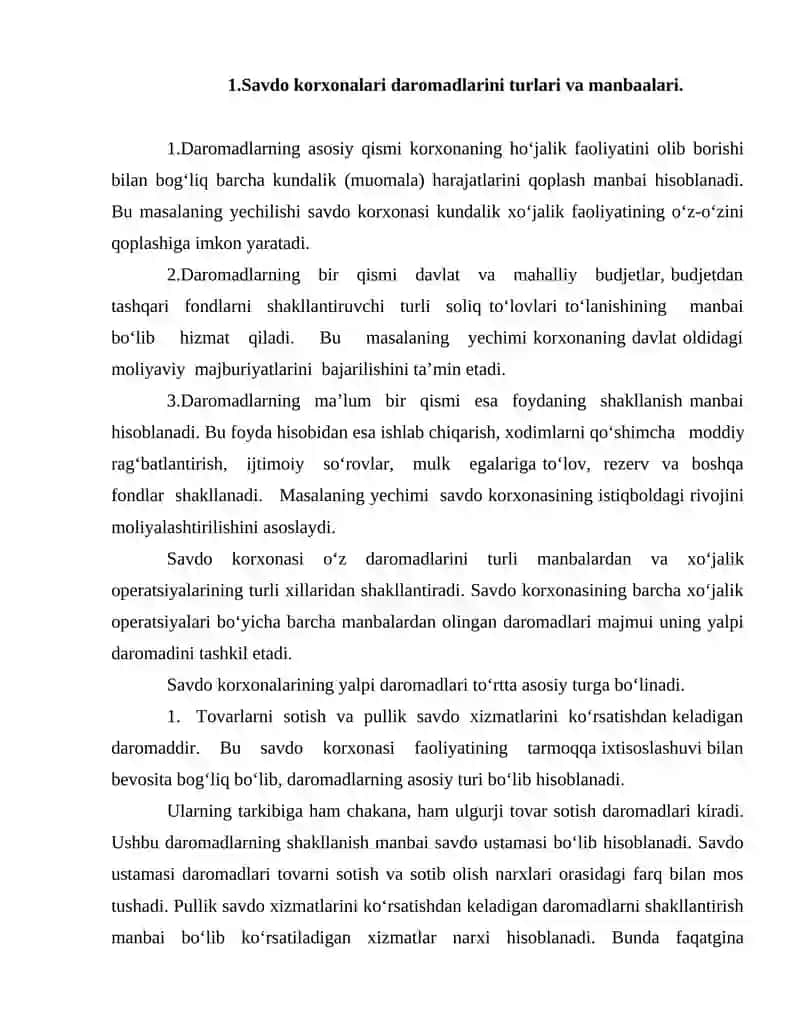 Daromad tahlili 3