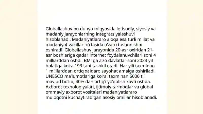 Globallashuv, Globalistika va Barqaror Taraqqiyot 3