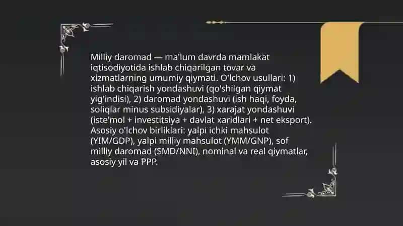 Milliy daromat va uning taqsimlanishi 3