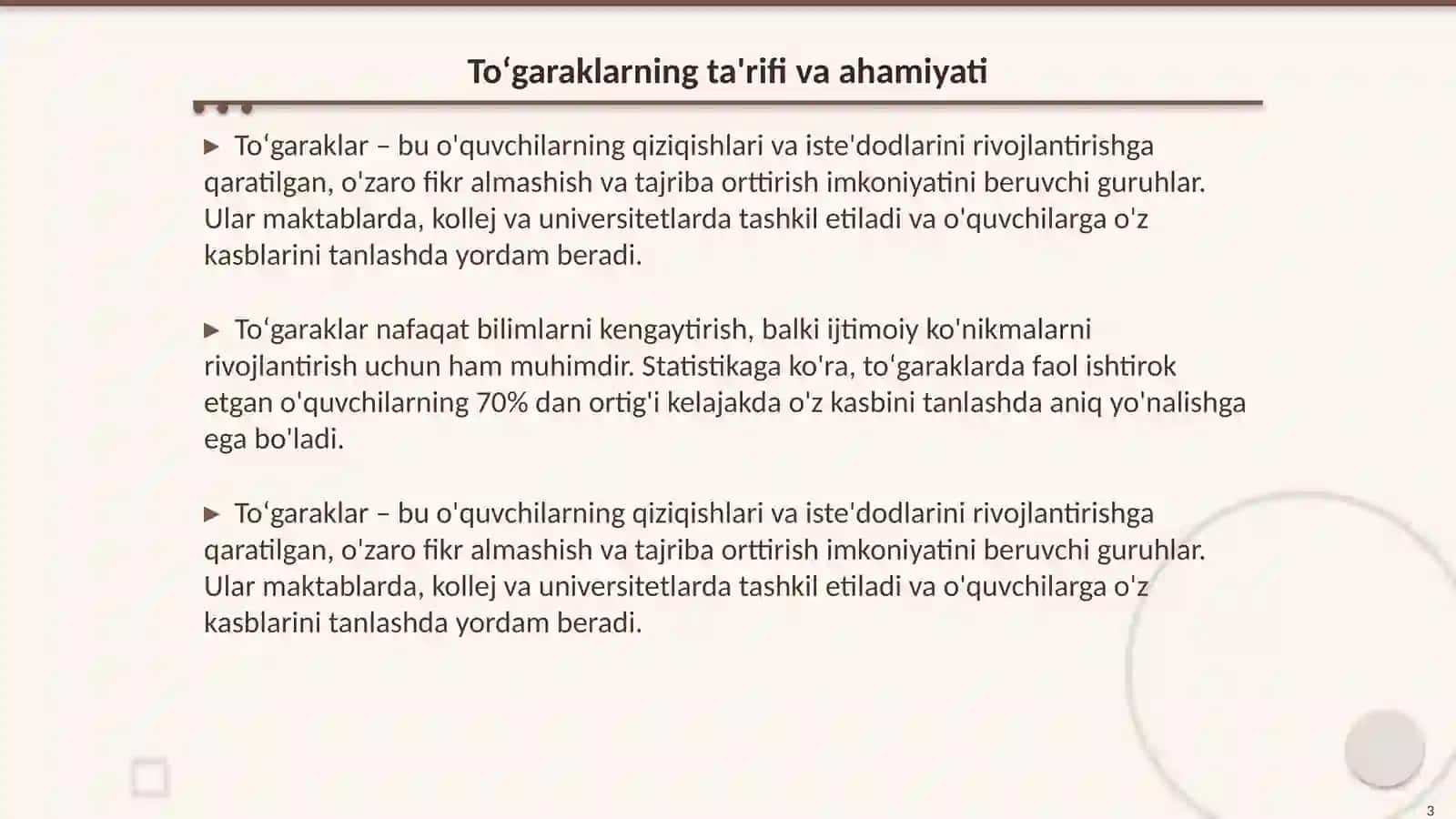 Toʻgaraklarda kasb tanlashga yoʻllash 3