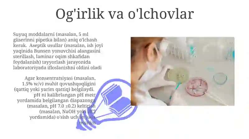 Mikroorganizmlarni oʻstirish uchun ozuqa muhitini tayyorlash usullari 3