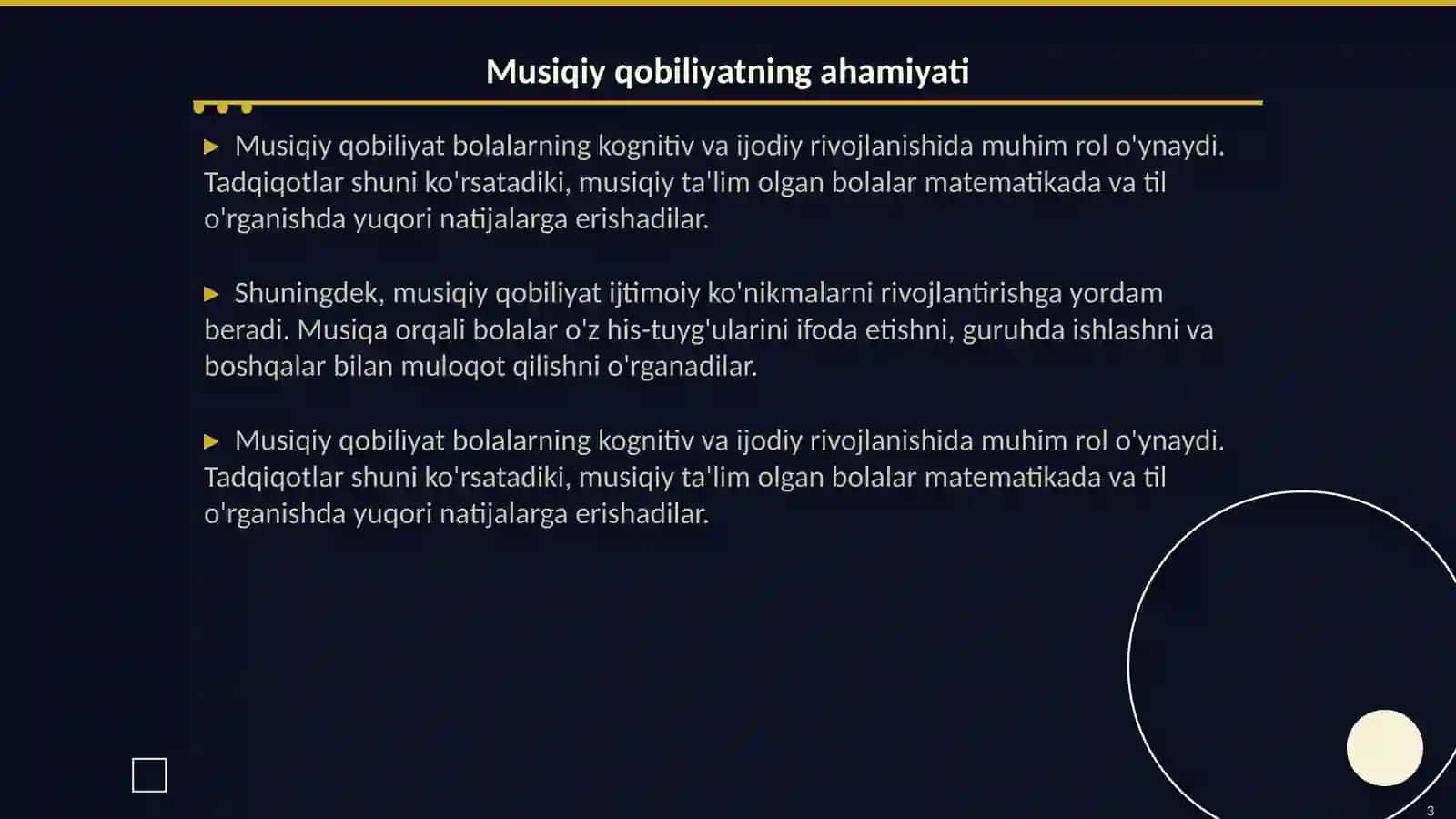 Oilada bolalarni musiqaviy qobiliyatini rivojlantirish 3