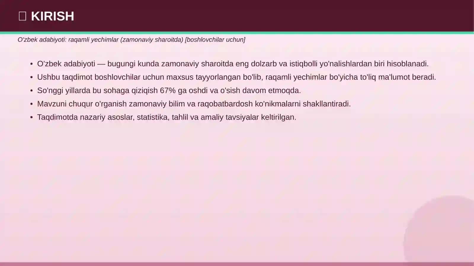 O'zbek adabiyoti: raqamli yechimlar (zamonaviy sharoitda) [boshlovchilar uchun] 3