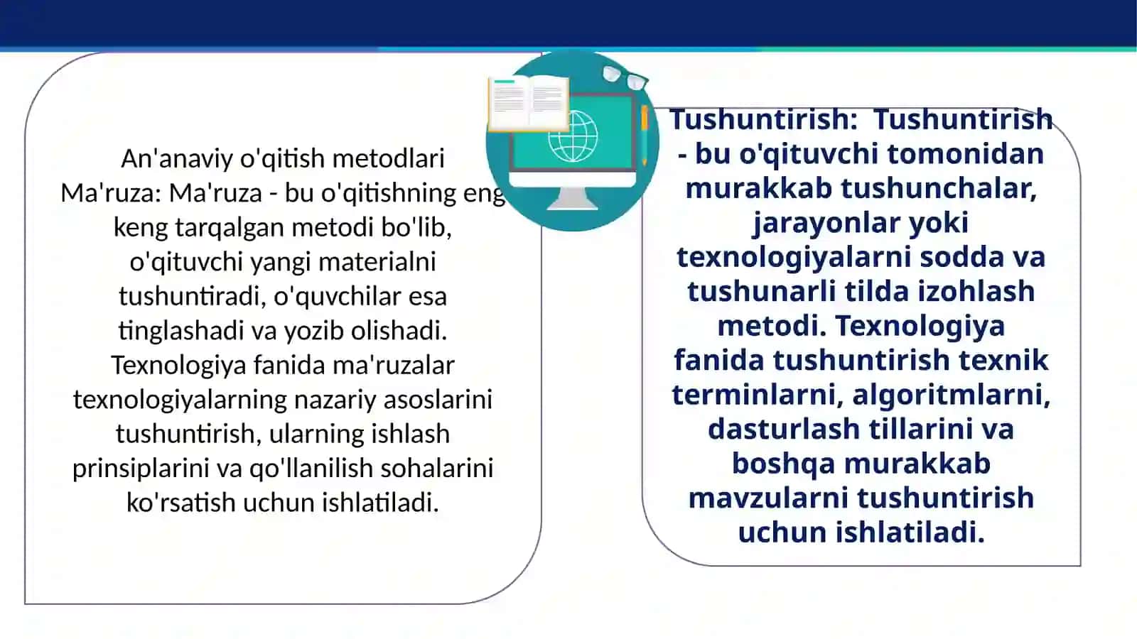 An'anaviy o'qitish metodlari 3