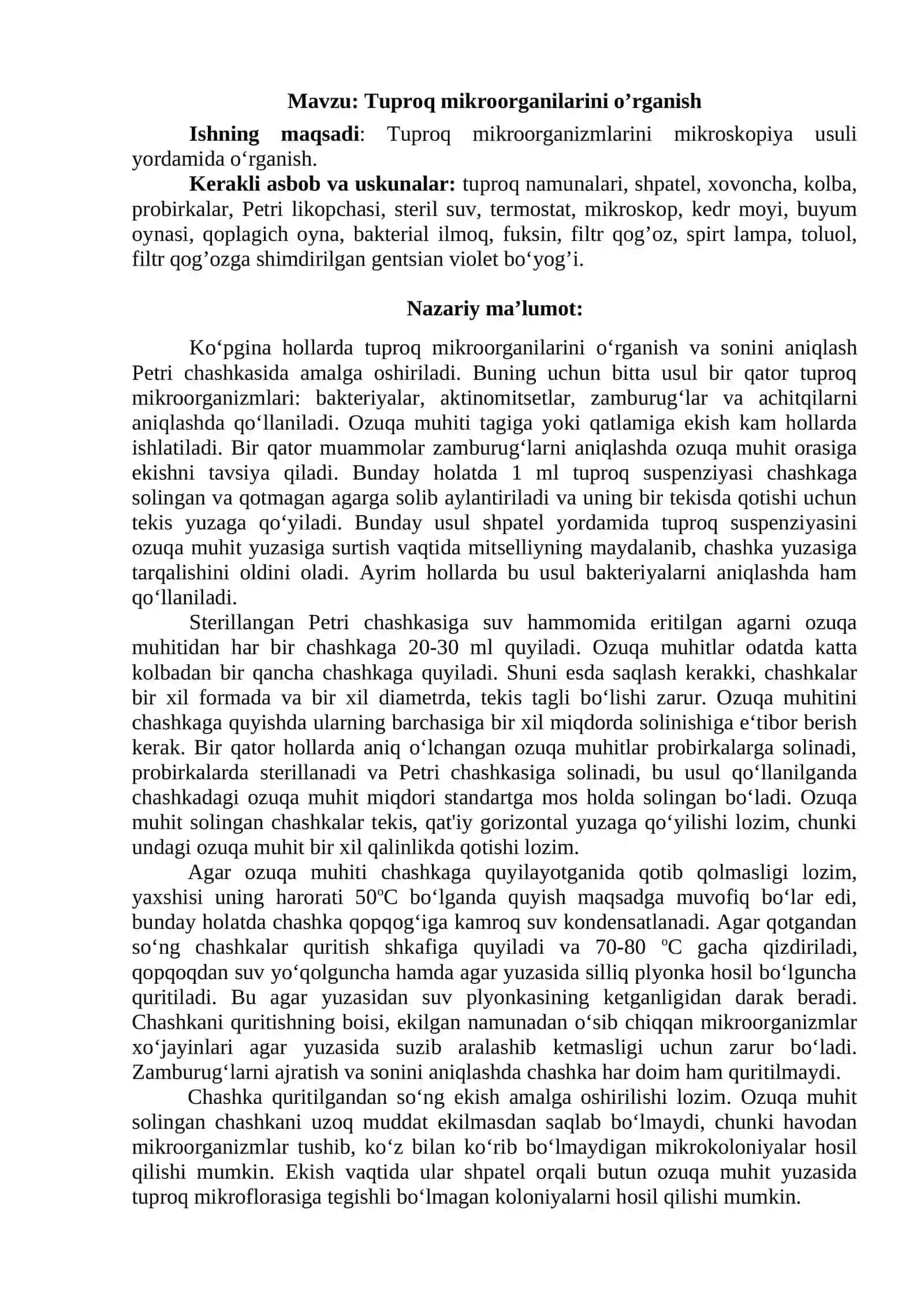 Mikroorganilarini Gram usulida bo‘yash orqali identifikatsiya qilish 3