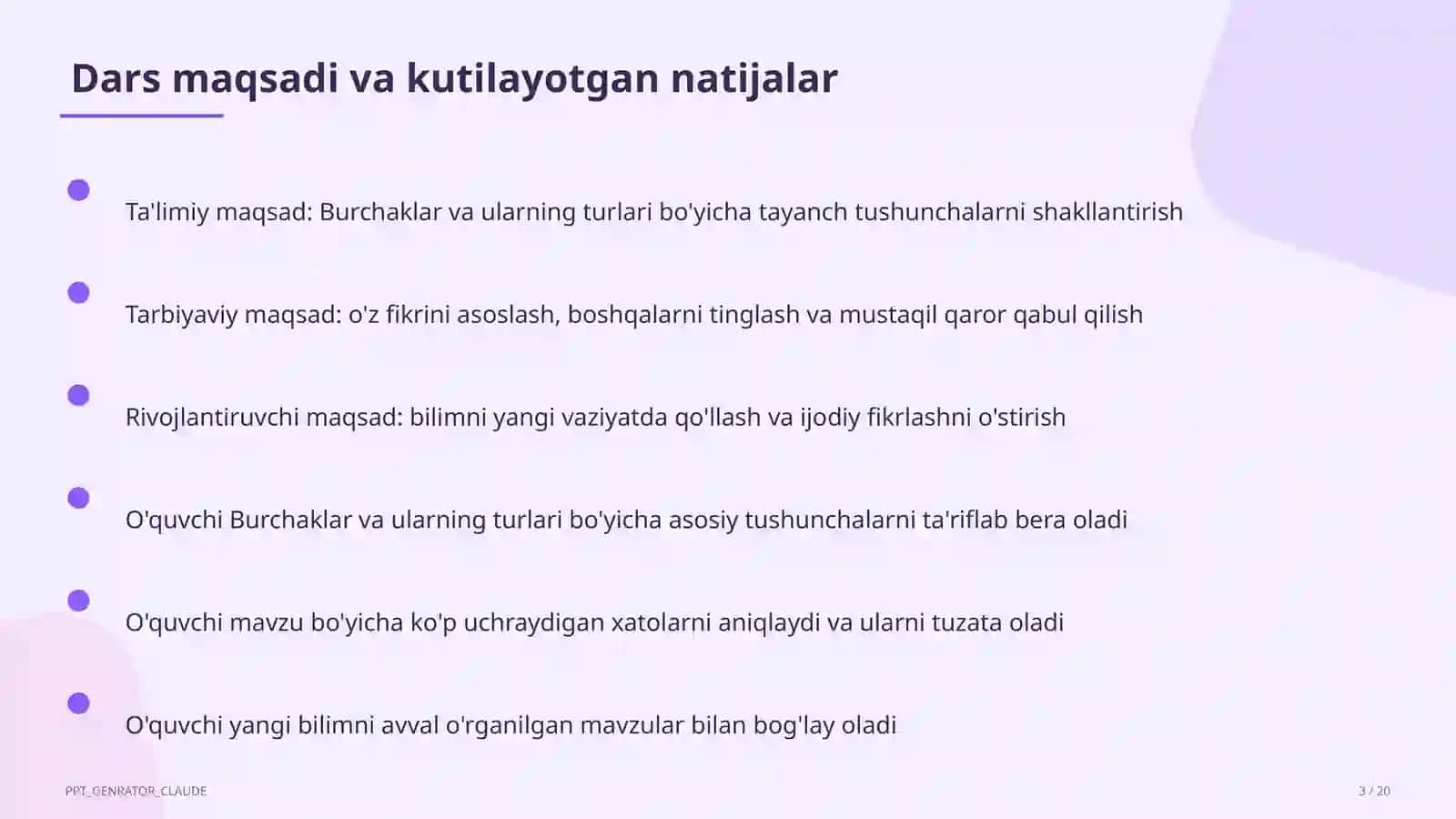 Burchaklar va ularning turlari (7-sinf) 3