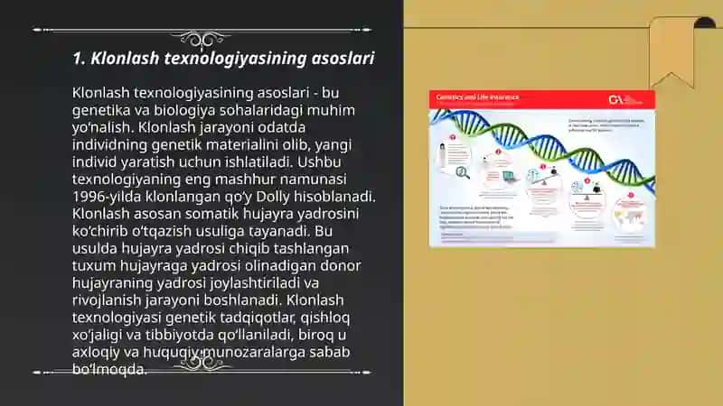 Klonlash texnologiyasi va uning genetik tadqiqotlar uchun imkoniyatlari 3