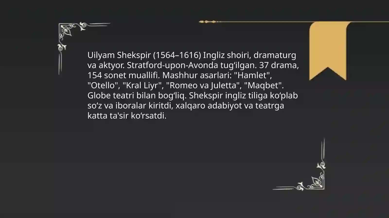 Mashhur shoir va yozuvchilar (ingliz adabiyoti) by Manzura Keldiyeva 3