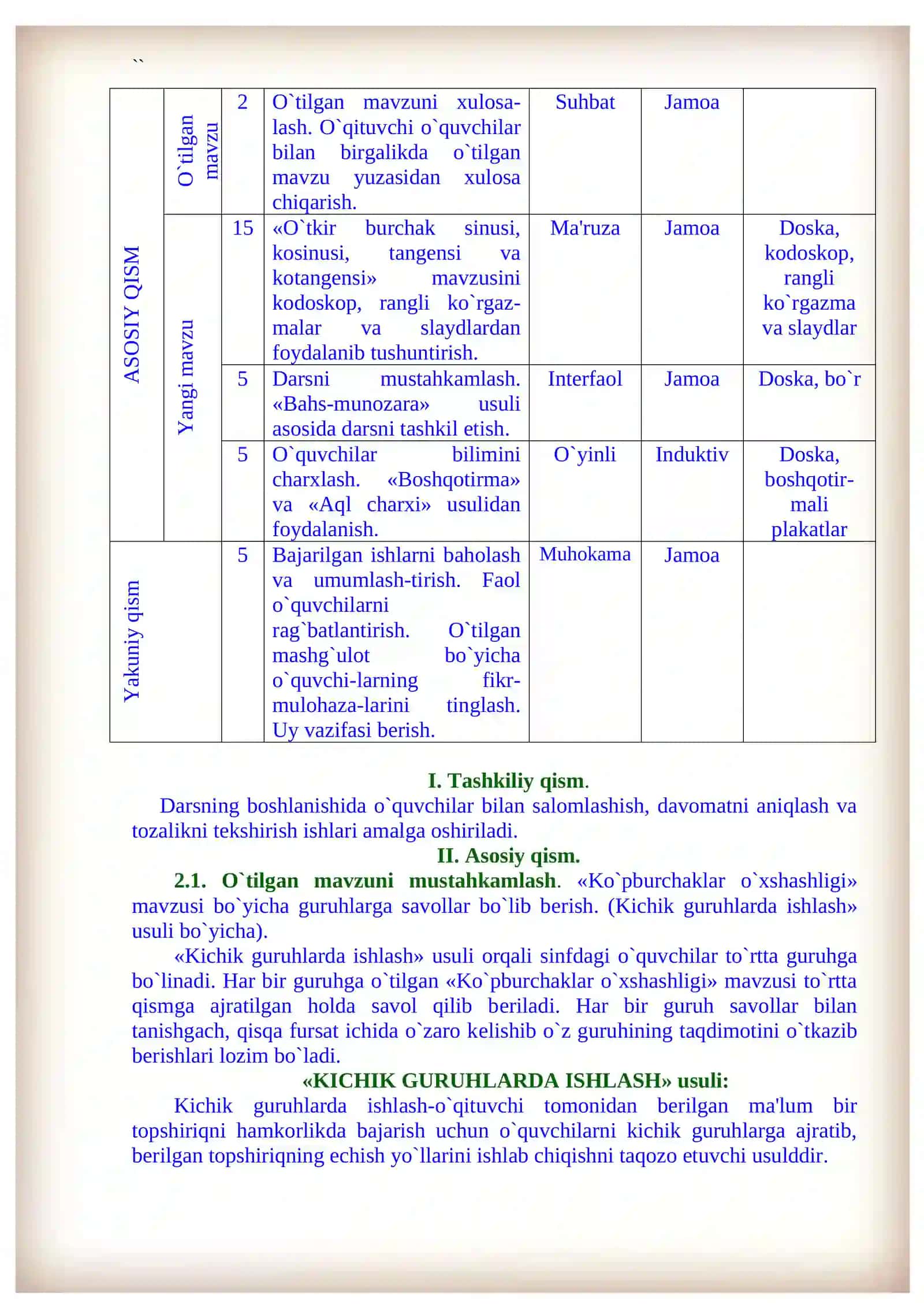 O`tkir burchakning sinusi, kosinusi, tangensi va kotangensi 3