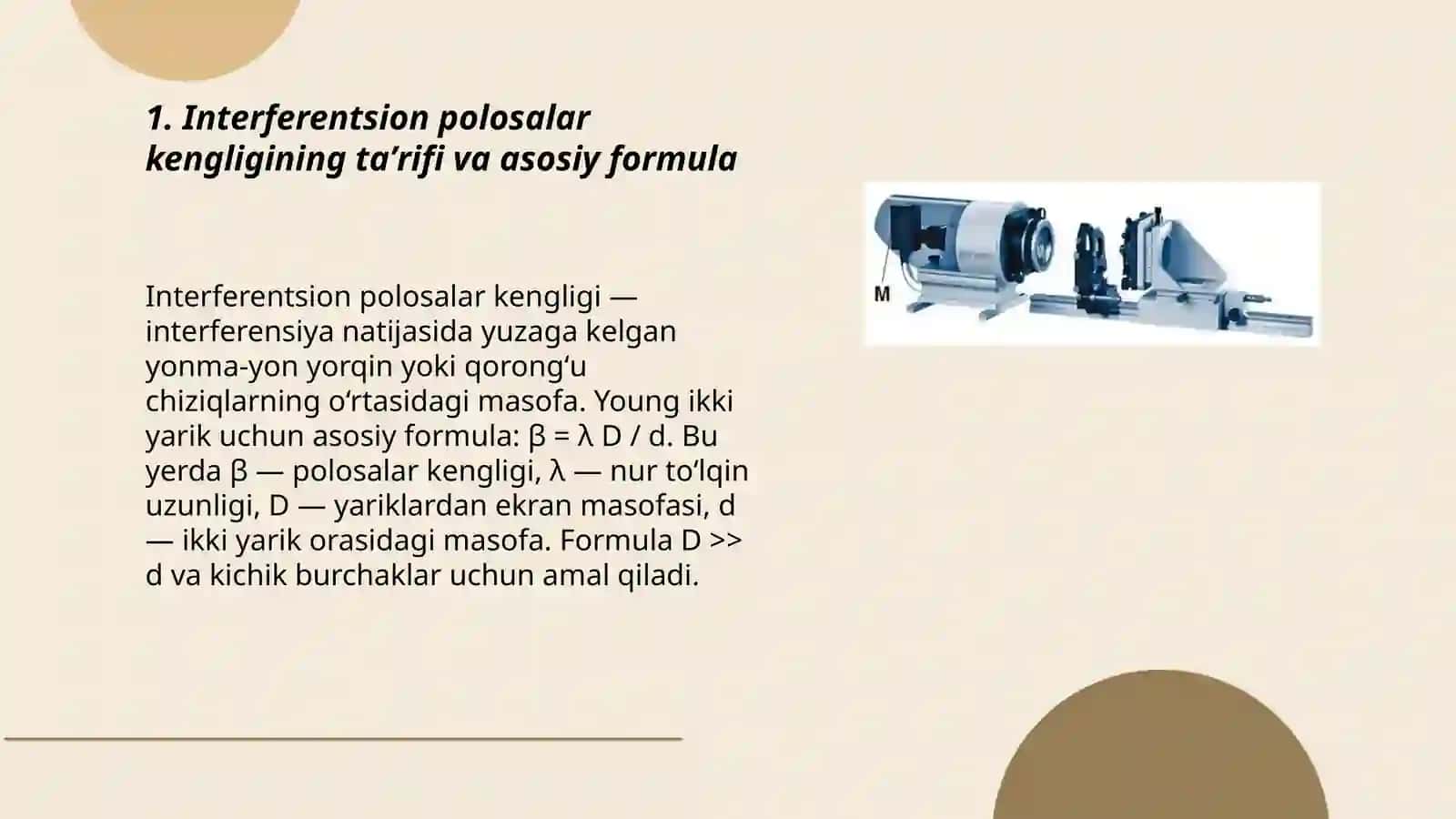 Interferentsion polosalar kengligi 3