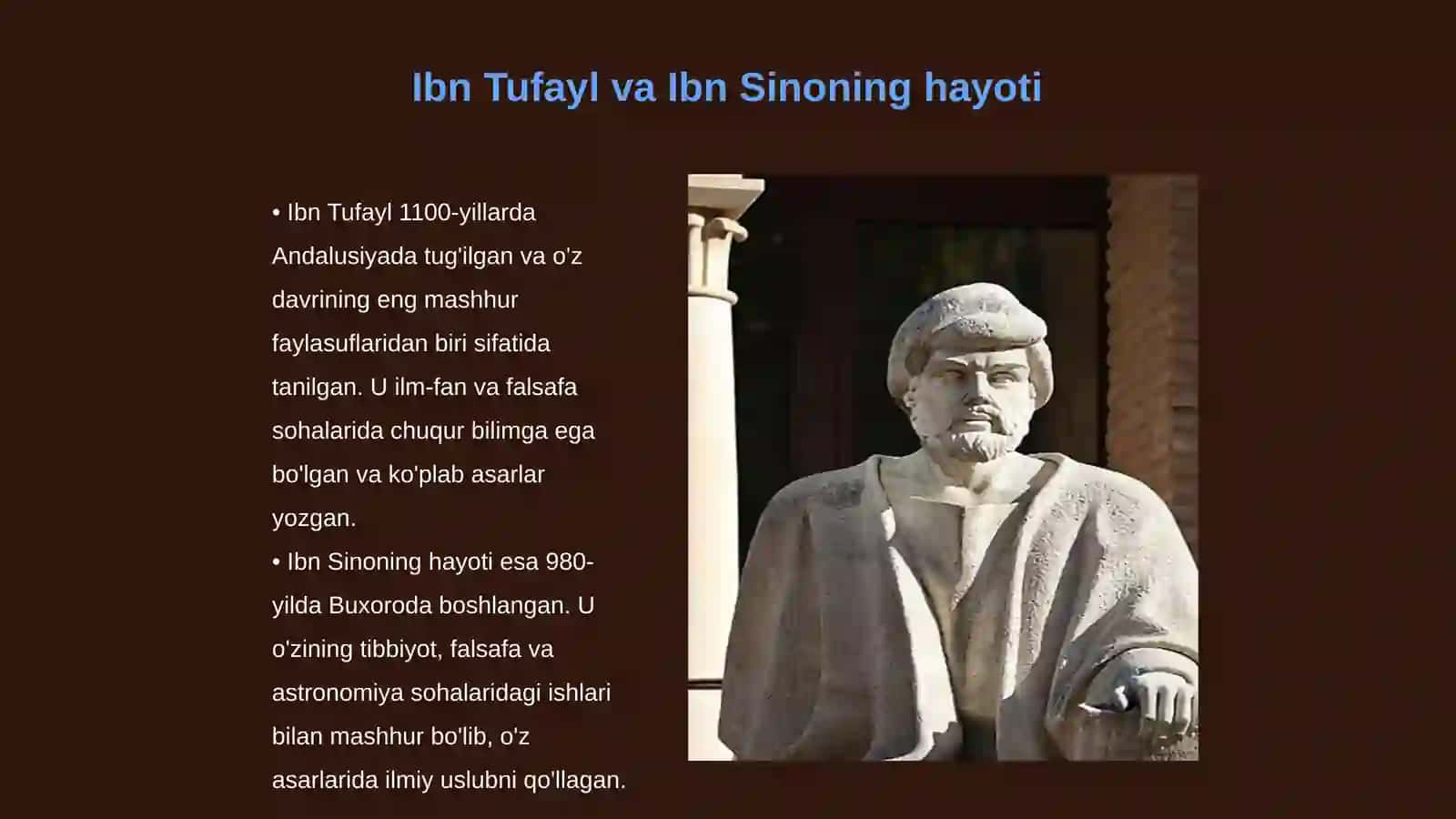 Ibn Tufayl va Ibn Sinoning “Xay ibn Yakzon o’g’li” risolasini qiyosiy tahlil etish 3