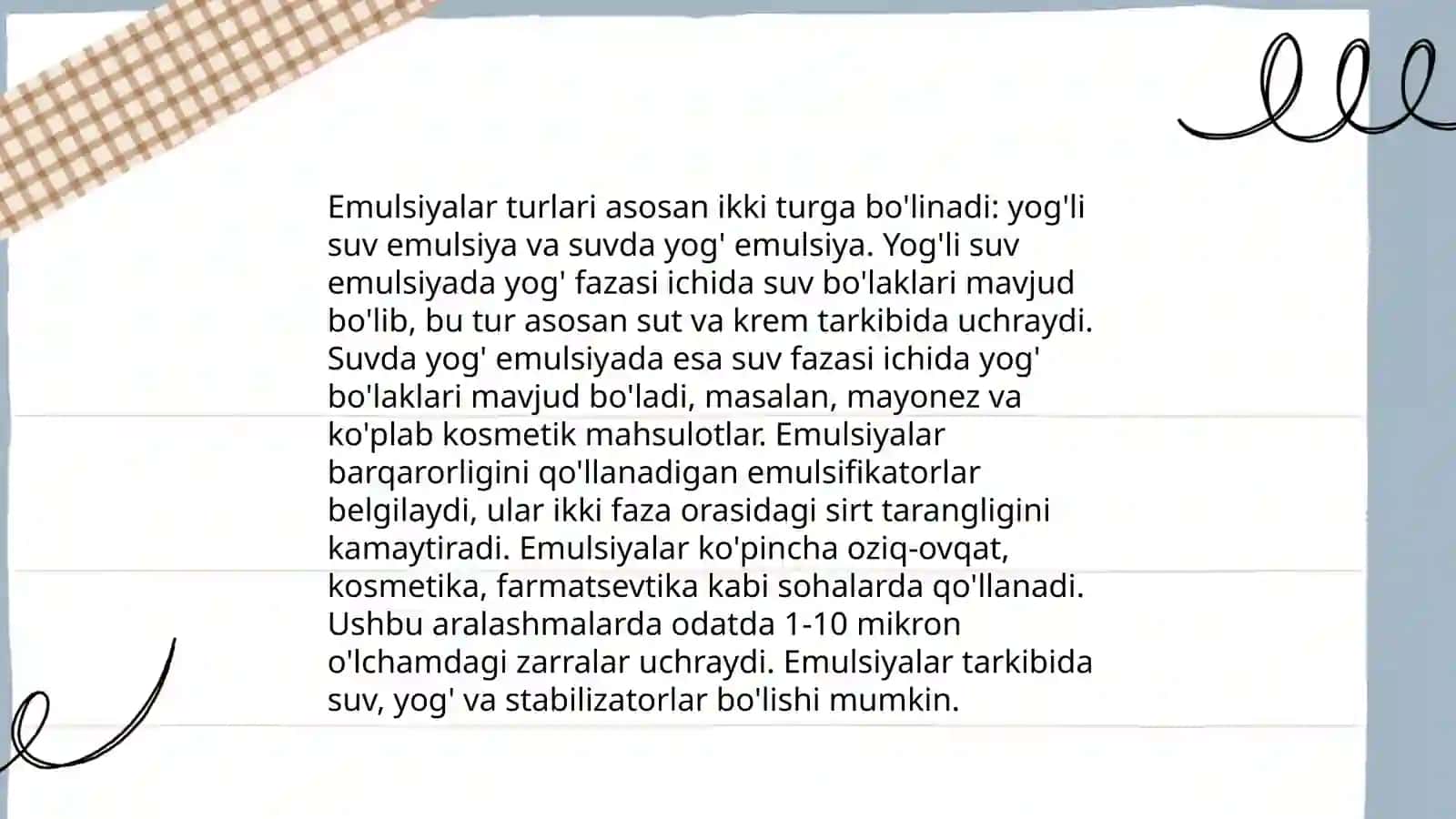 Emulsiyalar turlari 3