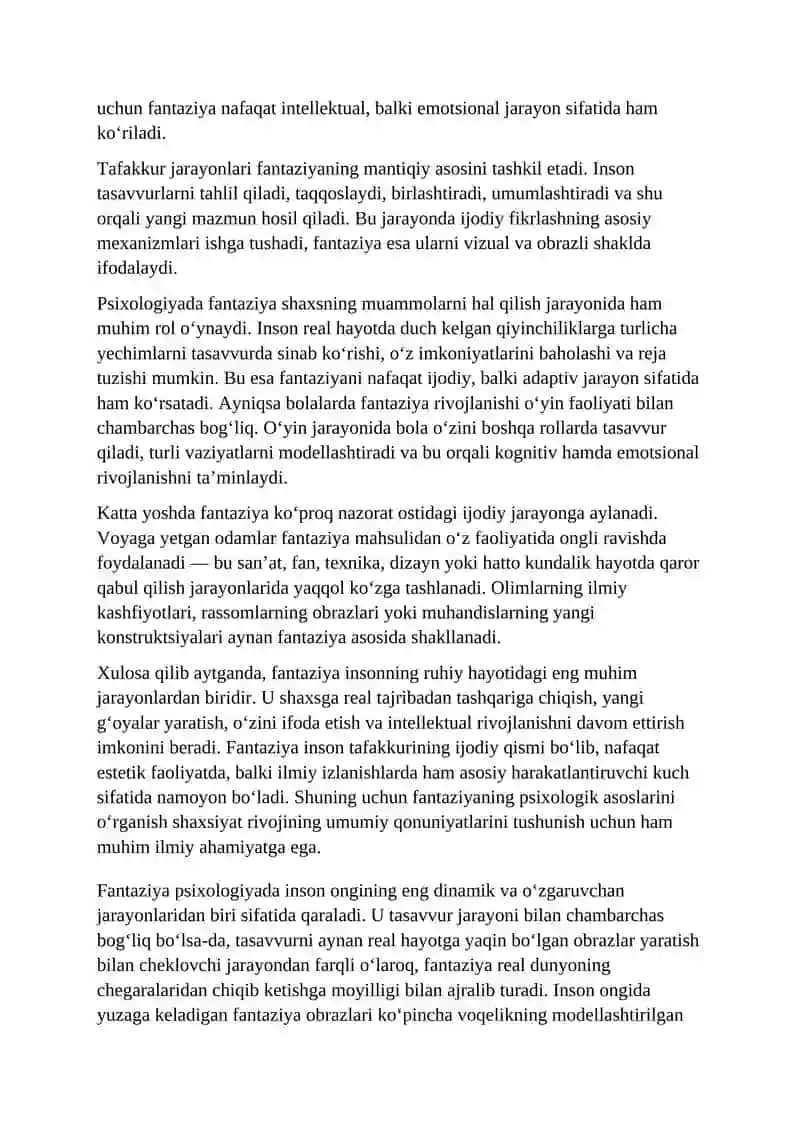 Fantaziya va kreativ tafakkur o‘rtasidagi bog‘liqlik 3
