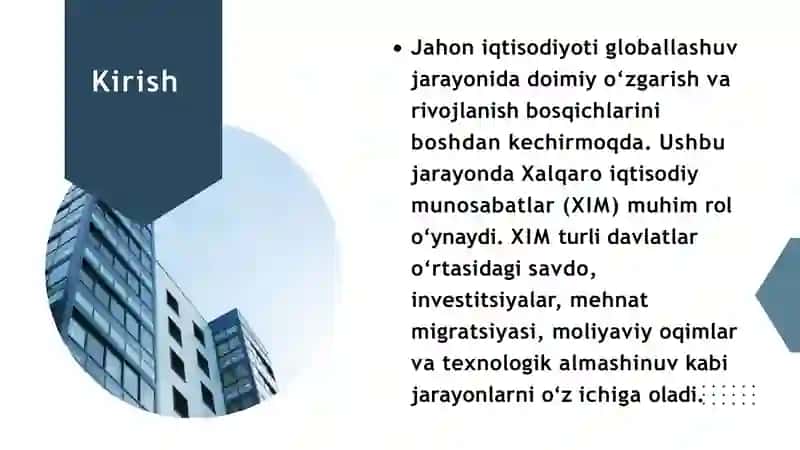 Jahon iqtisodiyotining rivojlanishida XIMning faoliyati va xususiyatlari 3