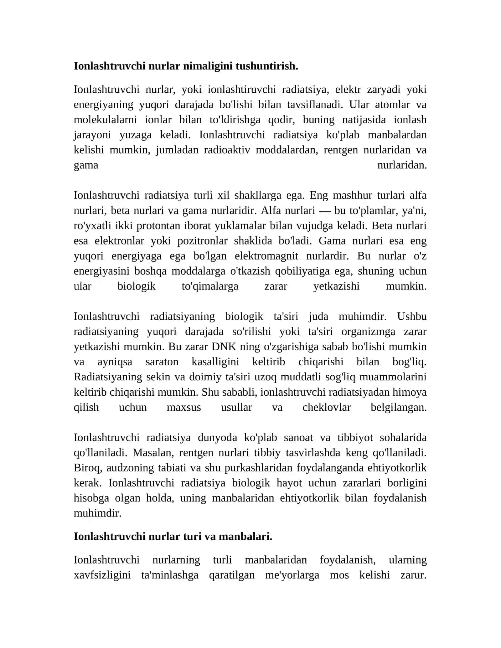 Ionlashtruvchi nurlar odam organizmiga taʼsir mexanizmlari haqida gipotezalar.Strukturaviy metabolitik gipoteza 3