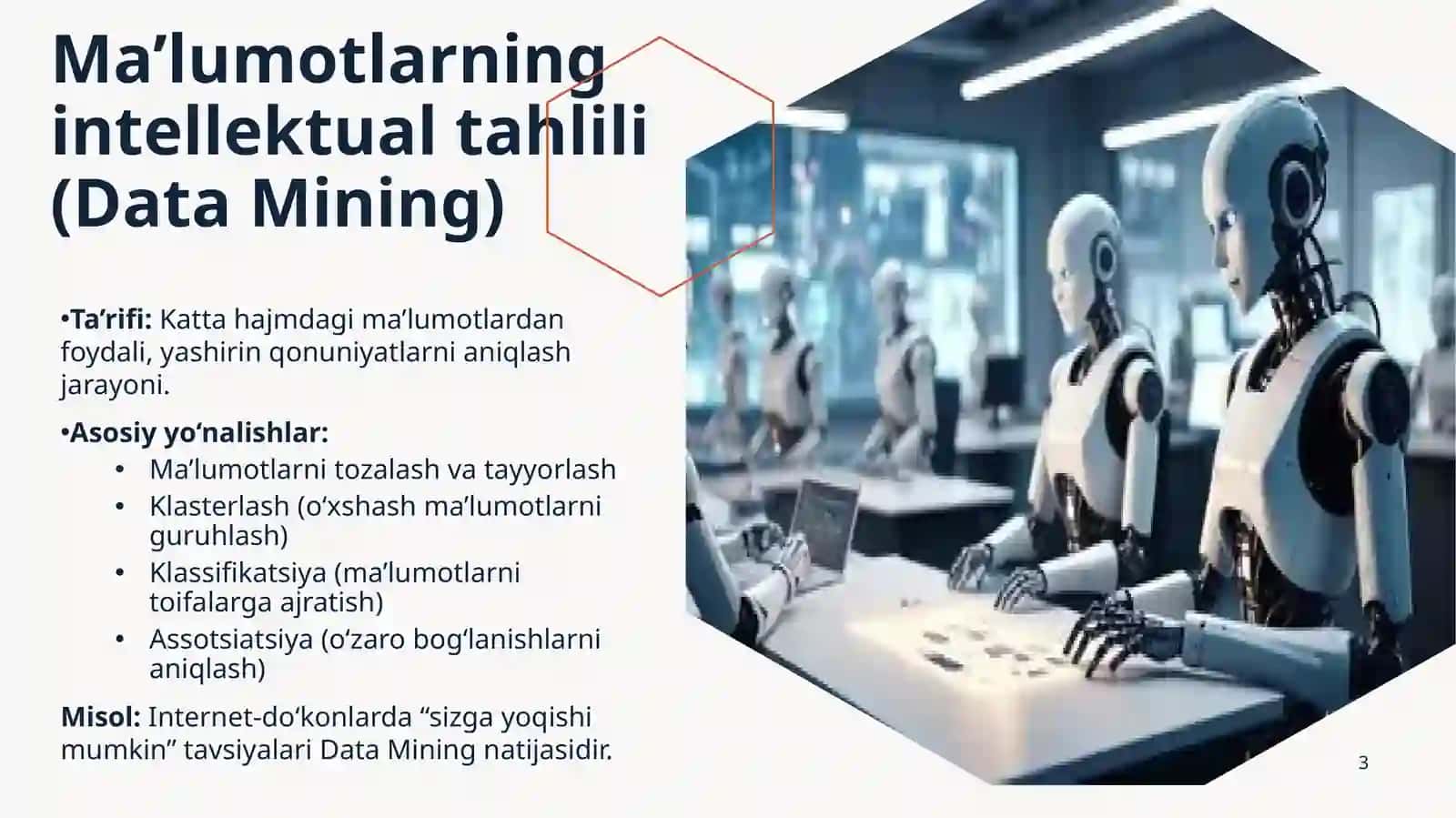 Ma’lumotlarning intellektual tahlili, agentlar va ekspert tizimlari 3