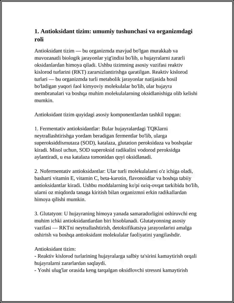 Antioksidant tizim 3
