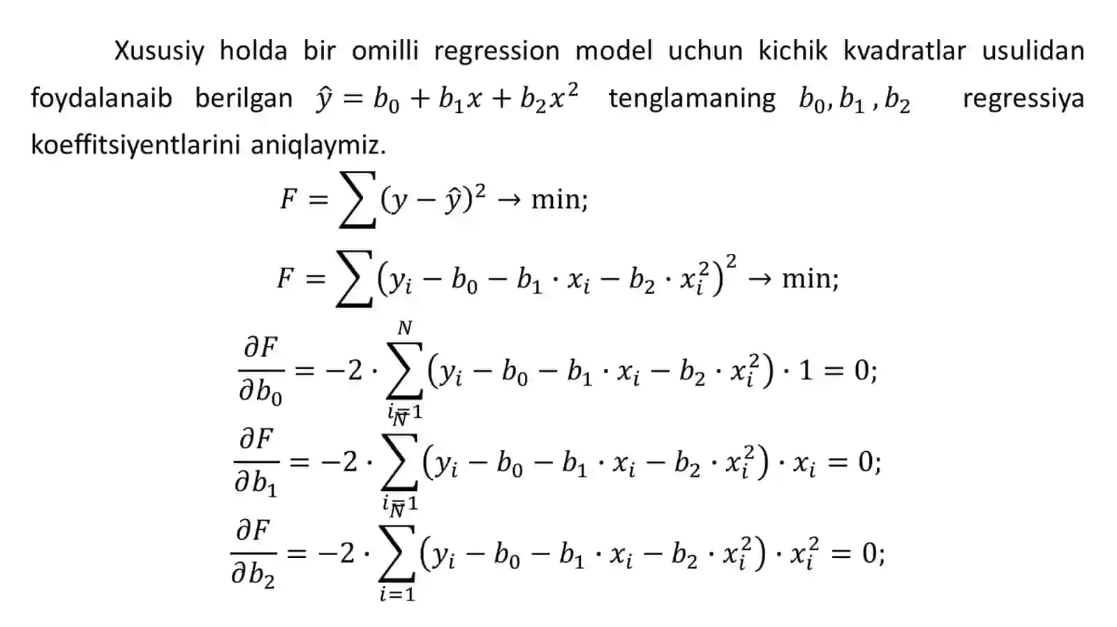 Parabolik Regressiya Modelini Tuzish va Tahlil Qilish 3