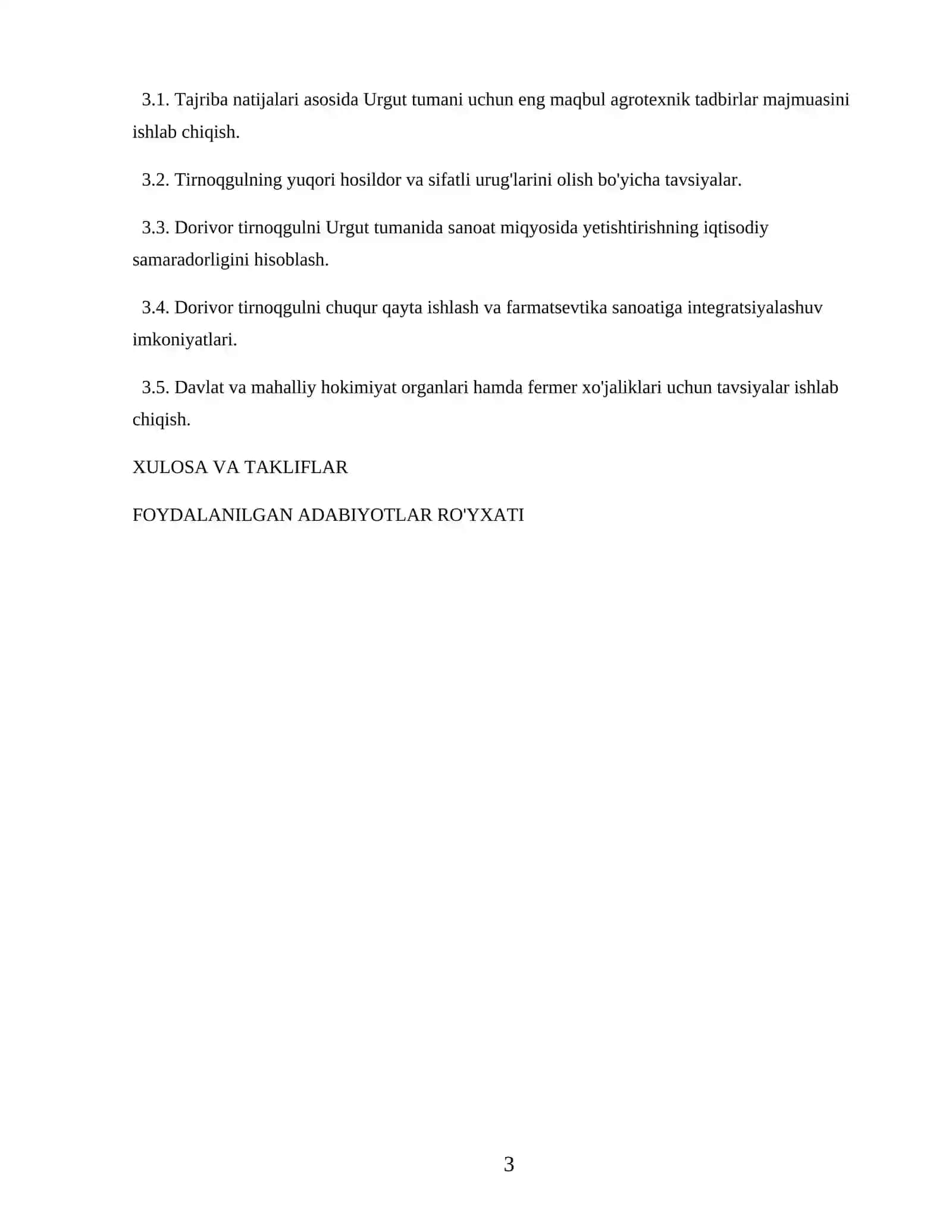 Urgut Tumanida dorivor tirnoqgul (Calendula officinalis L.) Bioekologik xususiyatlariga agrotexnologik ta'sirlarni o'rganish. 3