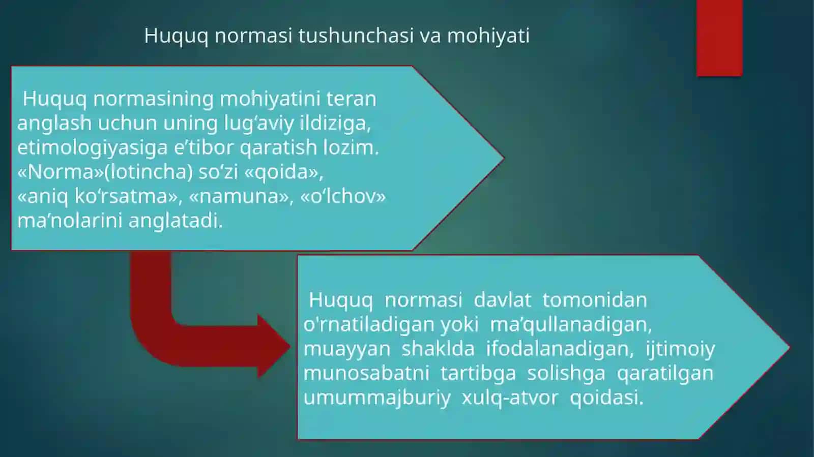 Huquq ijtimoiy munosabatlarni normativ tartibga solishning turi sifatida 3