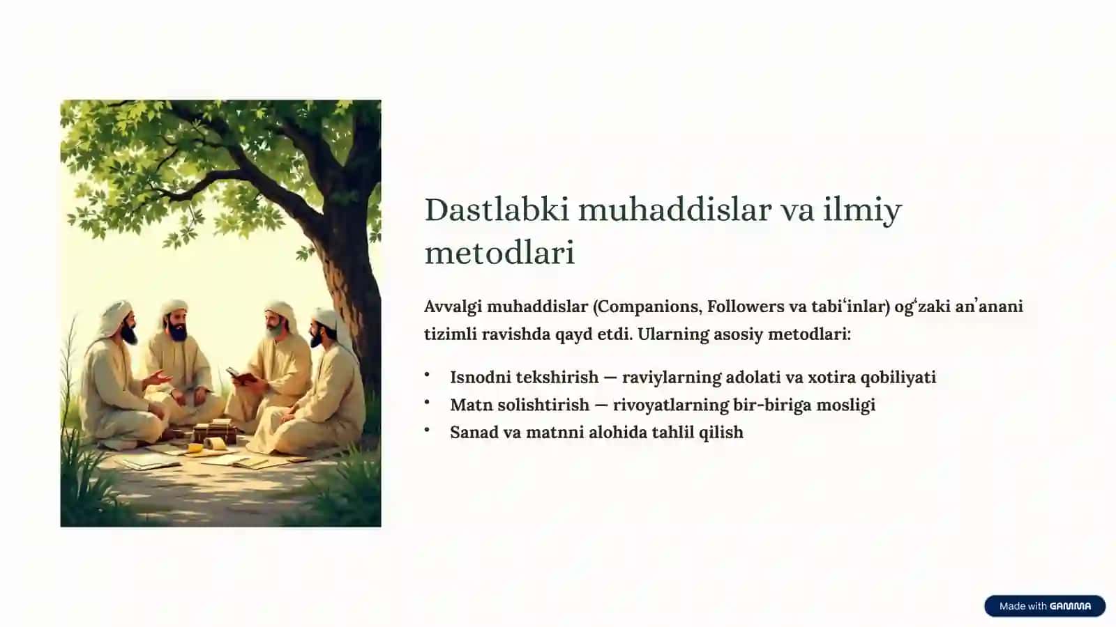 Muhaddislarning hadis ilmi rivojiga qoʻshgan hissasi 3