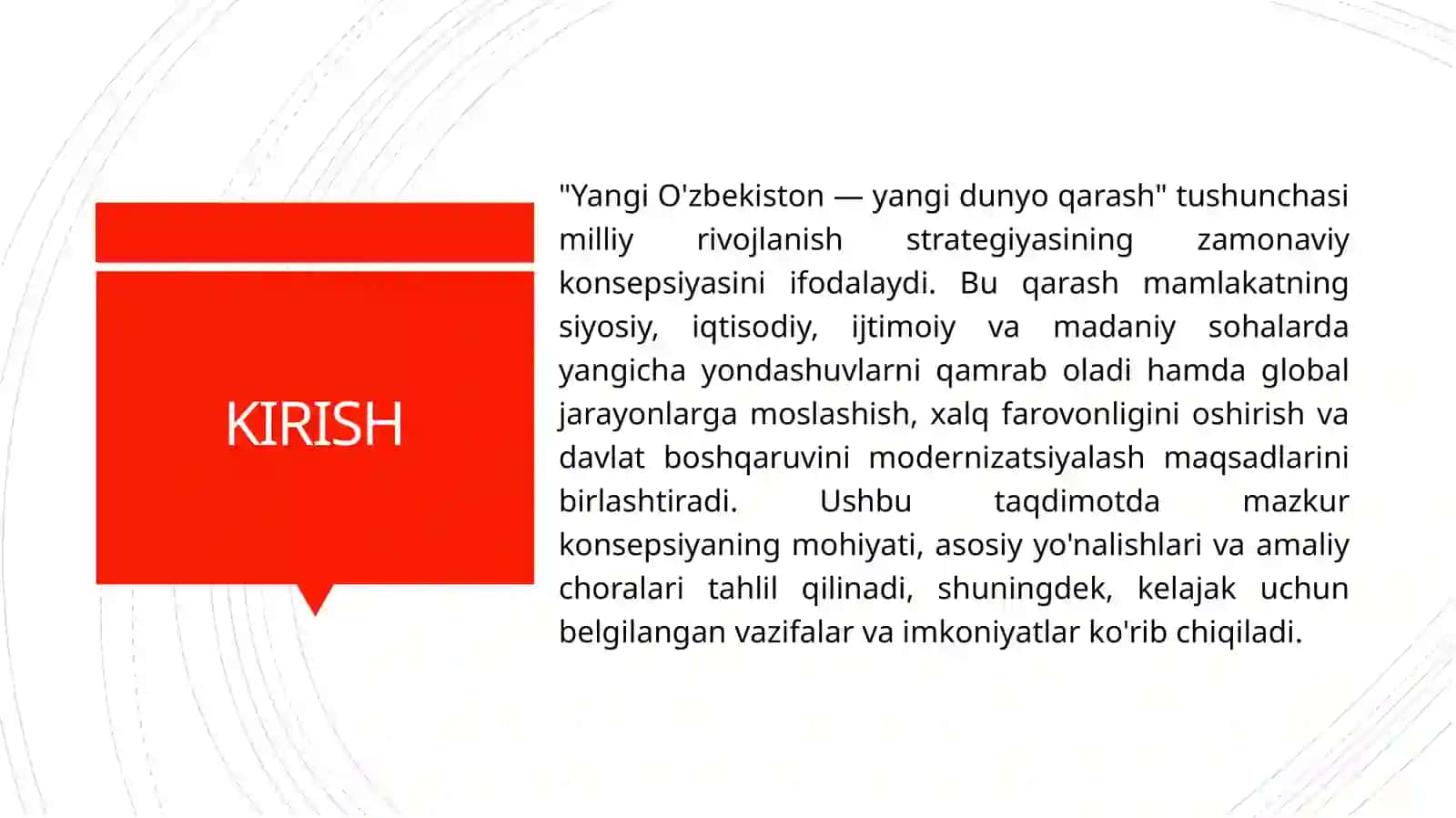 Yangi O'zbekiston Yangi dunyo qarash 3