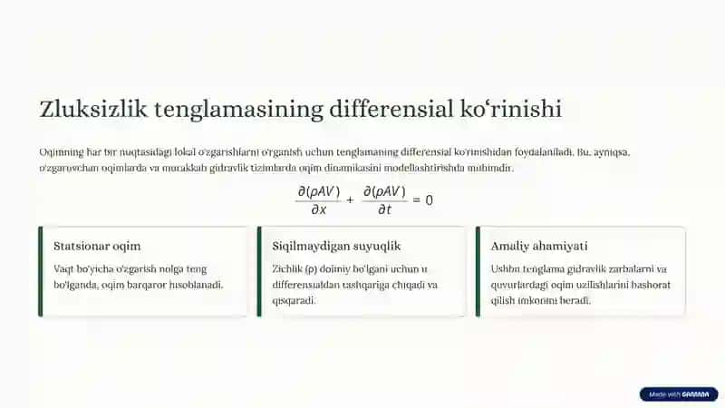 Zluksizlik tenglamasi 3