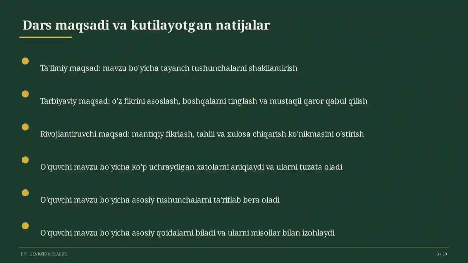 Aylana va doira: vatar, urinma, markaziy burchak (8-sinf) 3