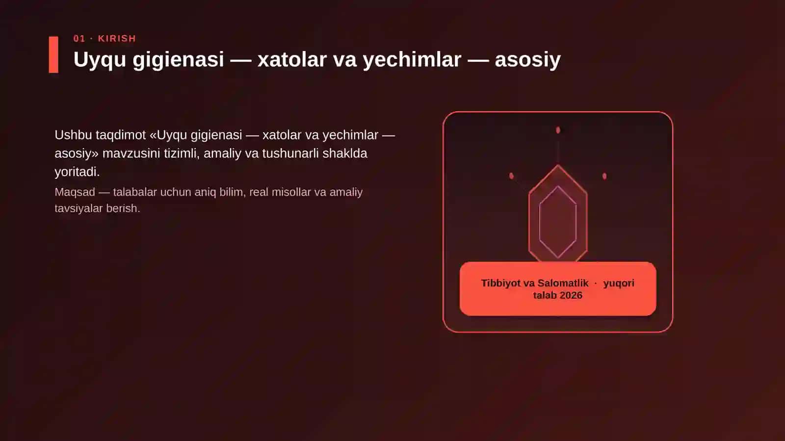 Uyqu gigienasi - xatolar va yechimlar - asosiy 3