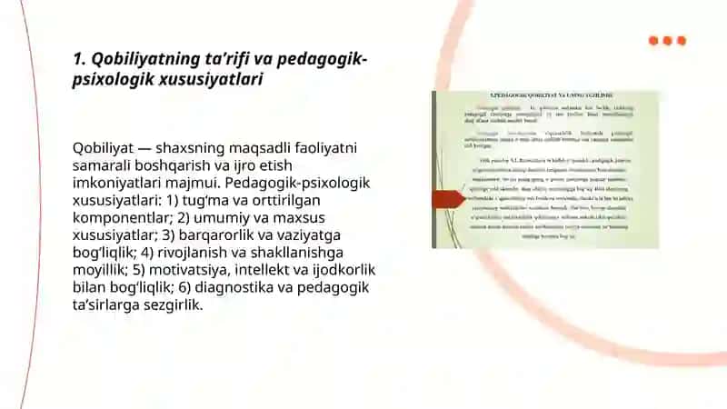 Qobiliyat va uning rivojlanishi 3