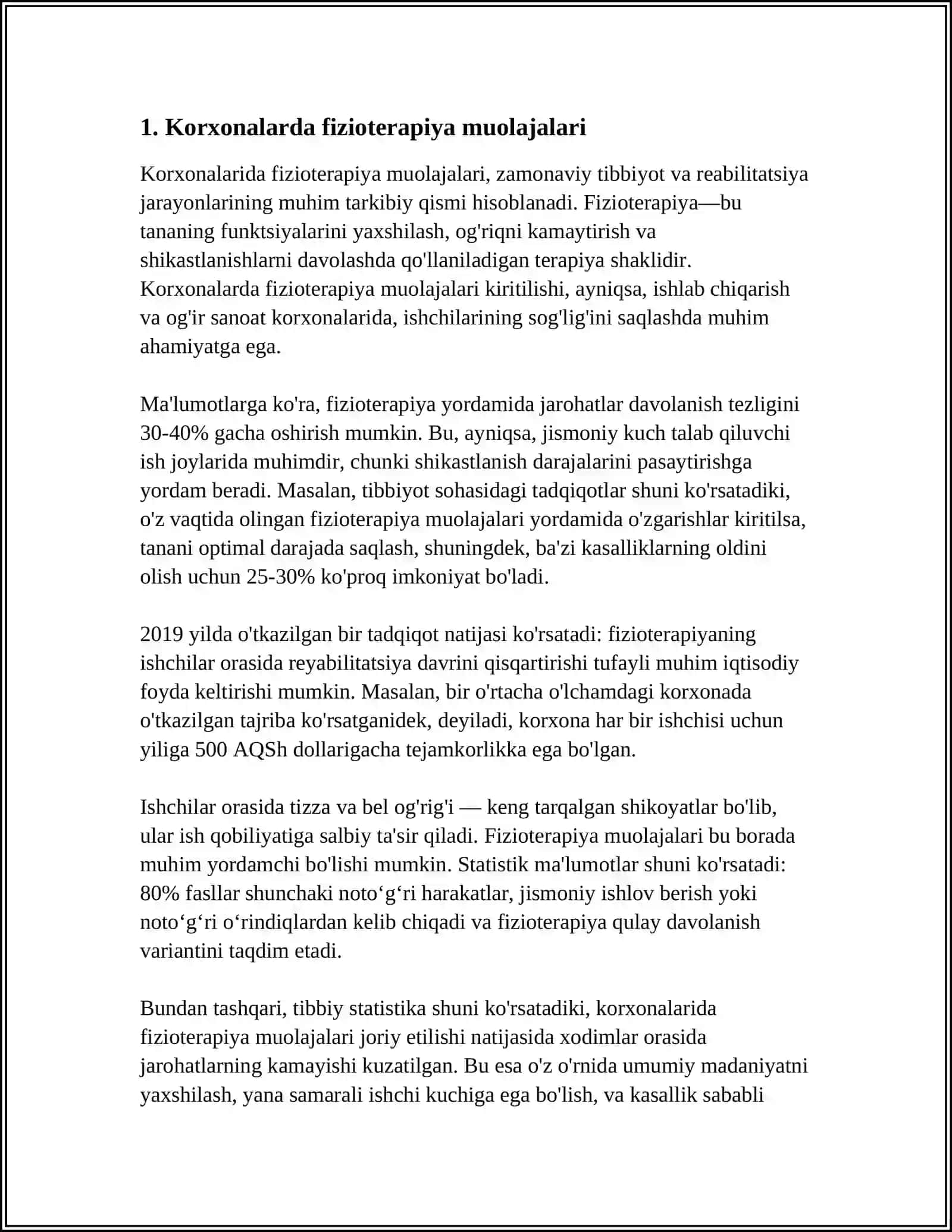 KORXONALARDA SOG'LOMLASHTIRISH TADBIRLARINI O'TKAZISH 3